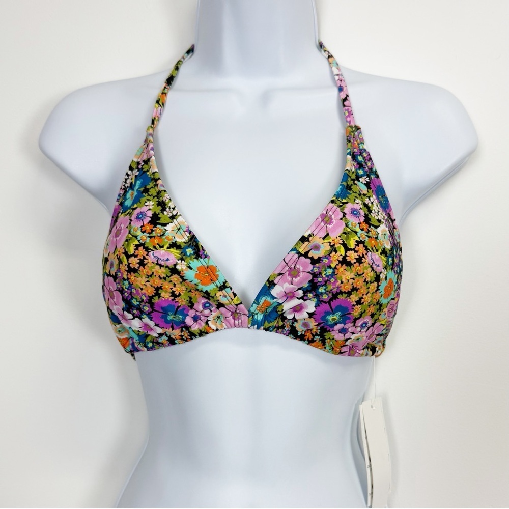 Salt + Cove Bikini Top Juniors Size Medium Little Floral Triangle Swim NWT